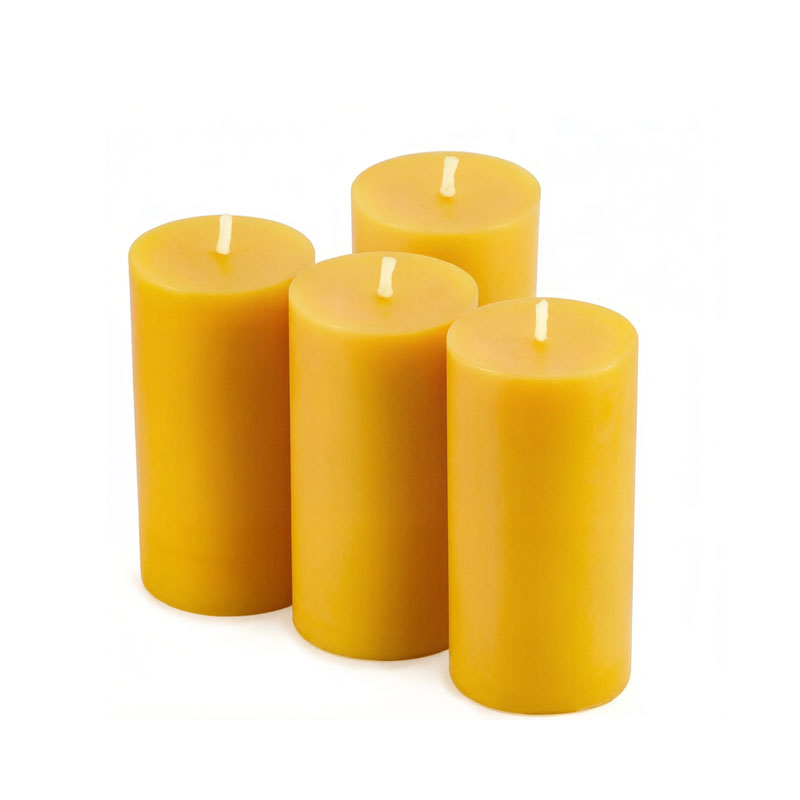 Beeswax Taper Candle - 4pcs/lot Natural Beeswax Pillar Candle 2“*4”