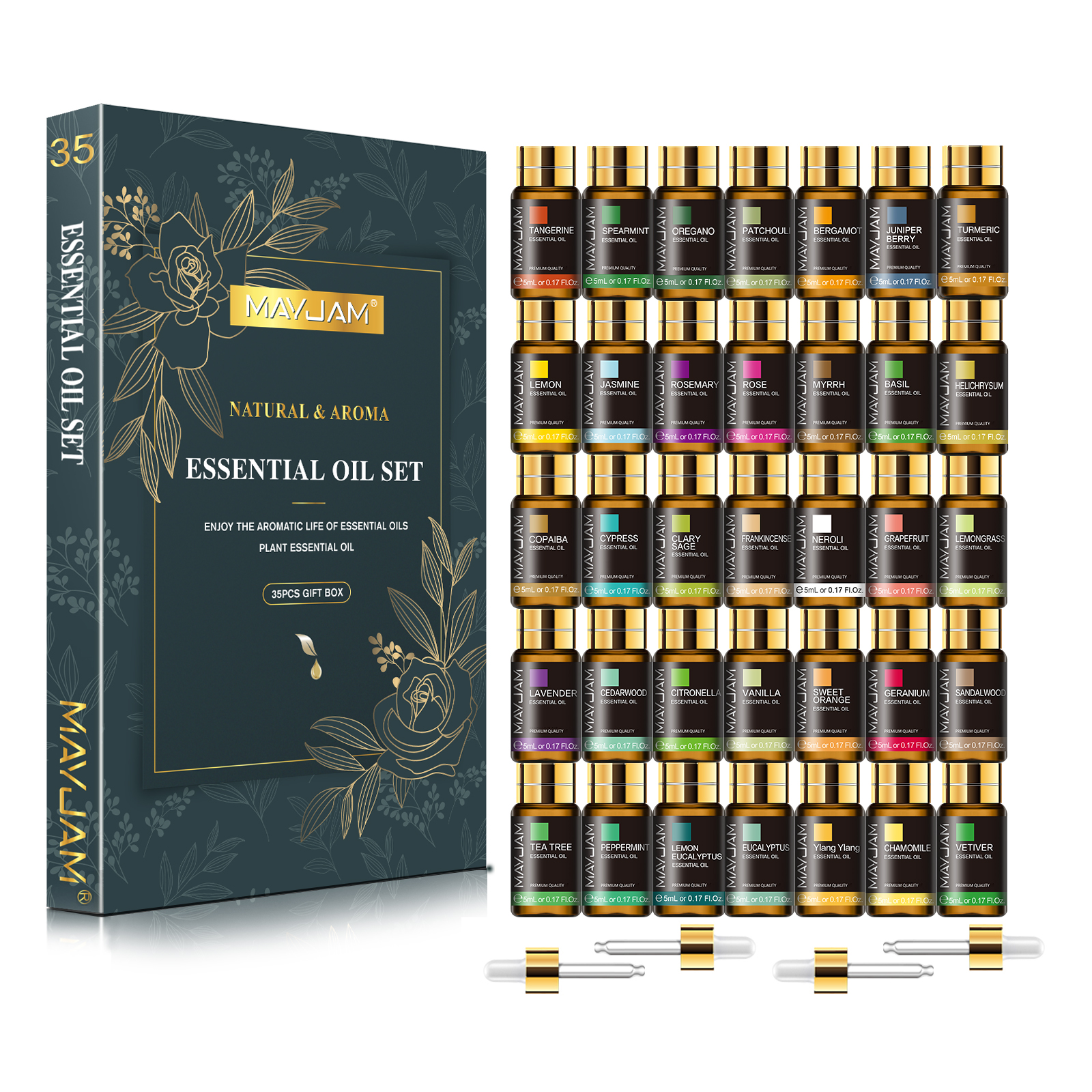 Home Fragrance Eucalyptus - MAYJAM 35 Bottles Aromatherapy Essential Oil
