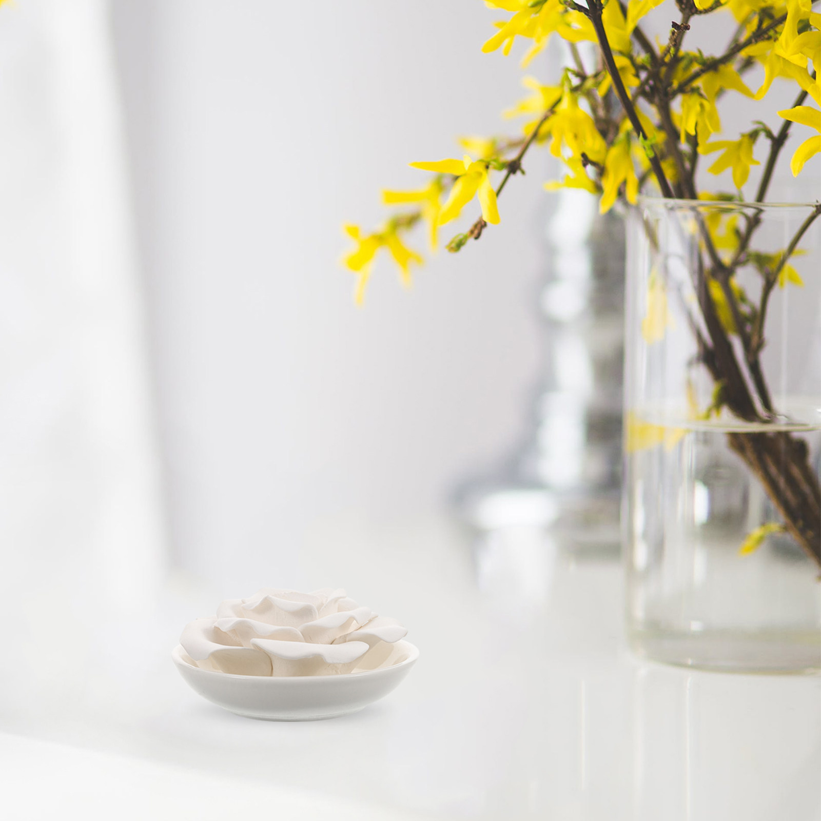 Home Fragrance Flowers - Portable Essential Oil Stone Diffuser Flower