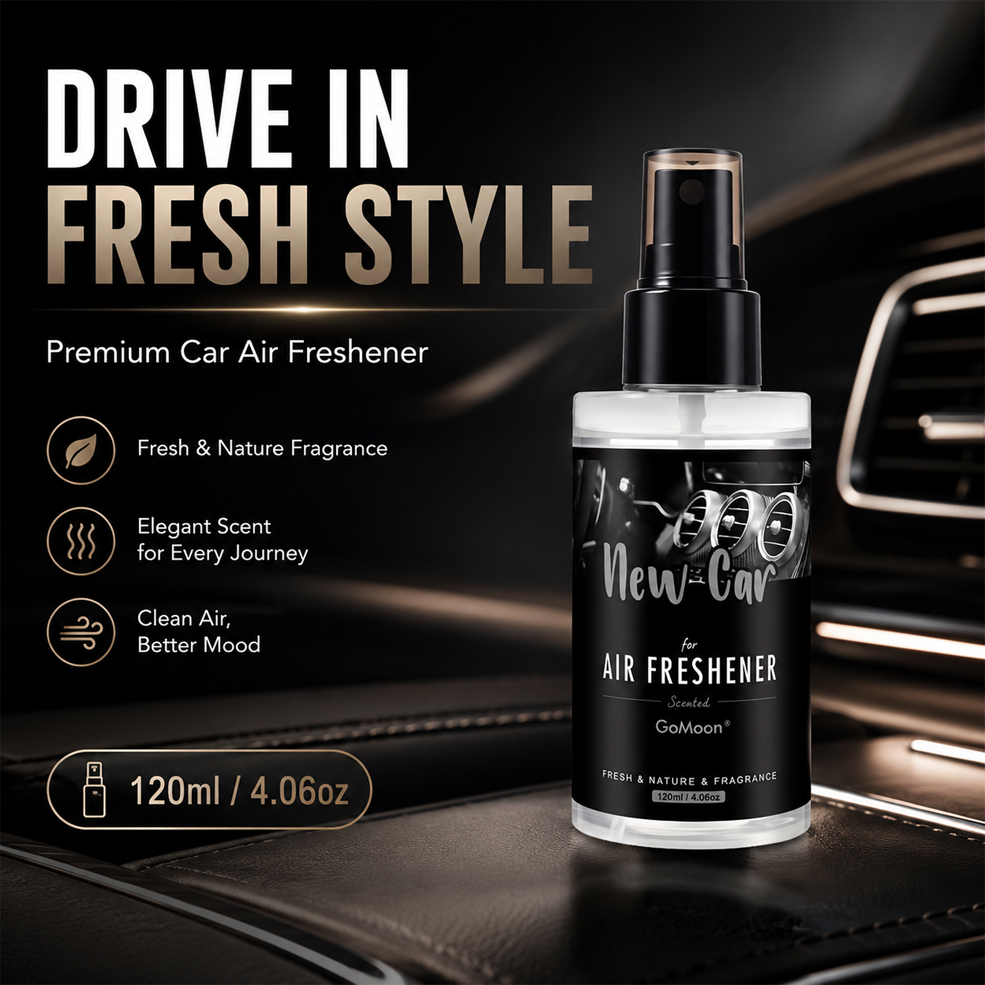 Home Fragrance Janzen - 120ml/4.06oz New Car Scented Premium Car