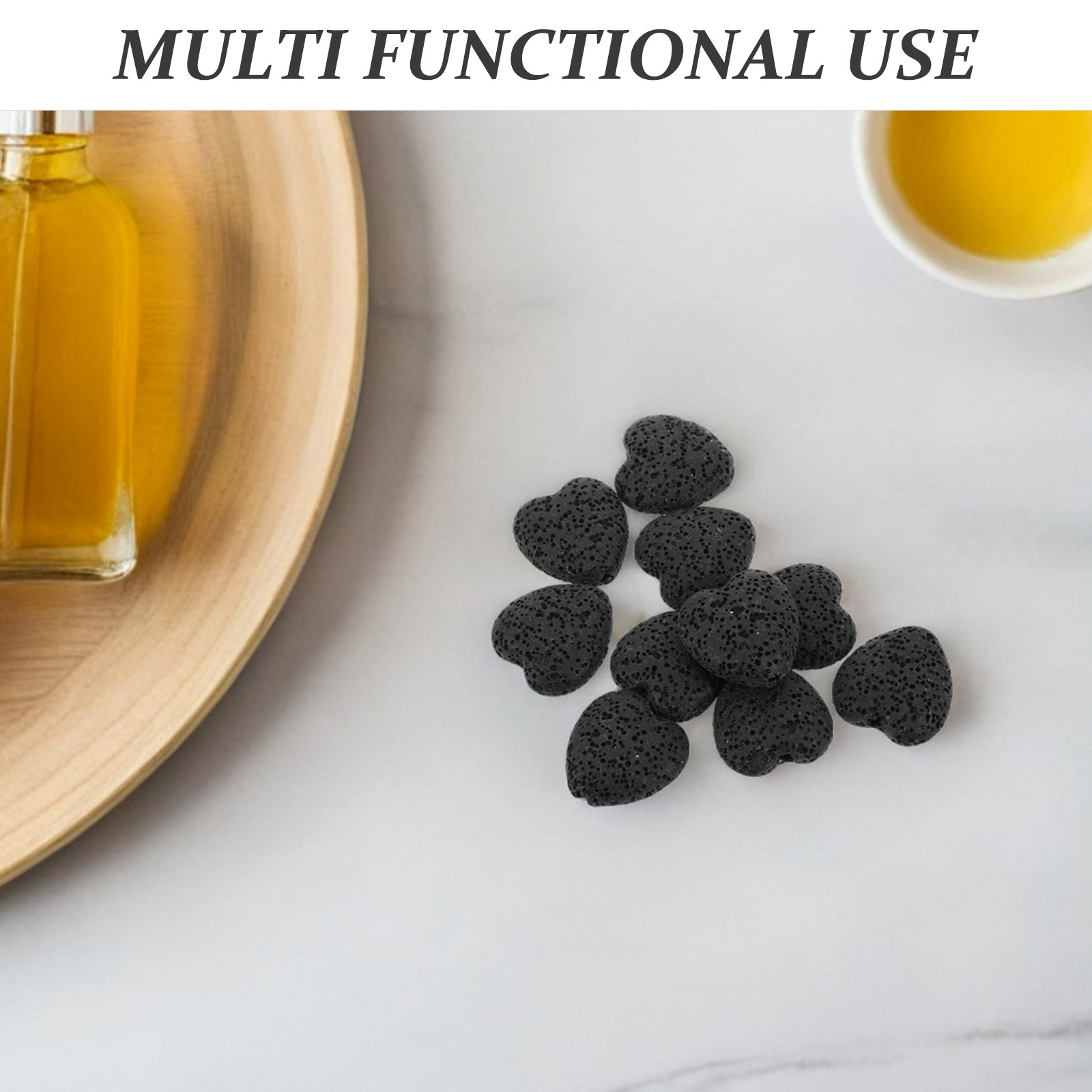 20Pcs Heart Volcanic Lava Rock - огляд і ціна Home Fragrance With Essential Oils