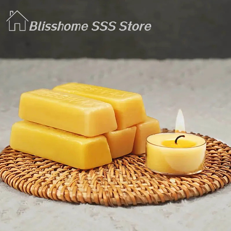 【S】4/8Pcs Pure Beeswax Blocks, - огляд і ціна Beeswax Taper Candle