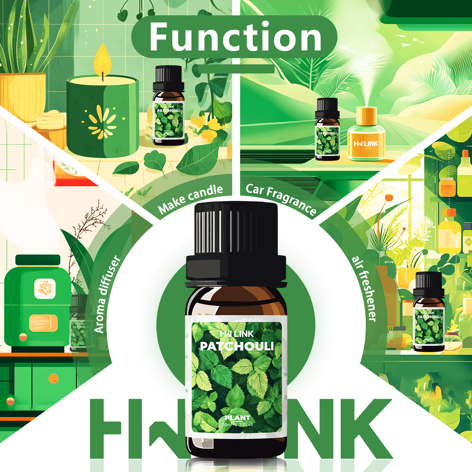 10ml Patchouli Essential Oils  - огляд і ціна Home Fragrance Gift