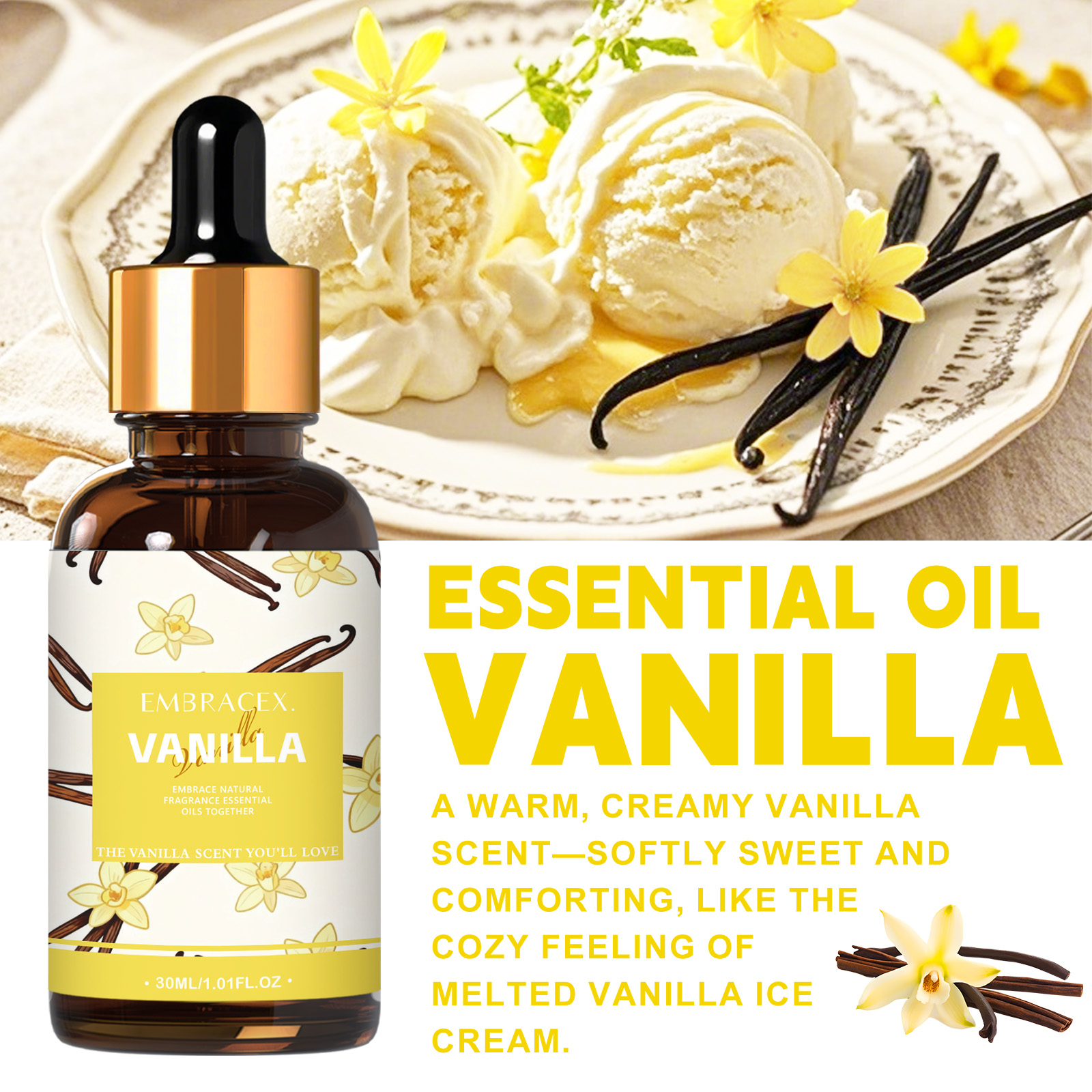 30ml Vanilla Essential Oil  Fo - огляд і ціна Home Fragrance Gift
