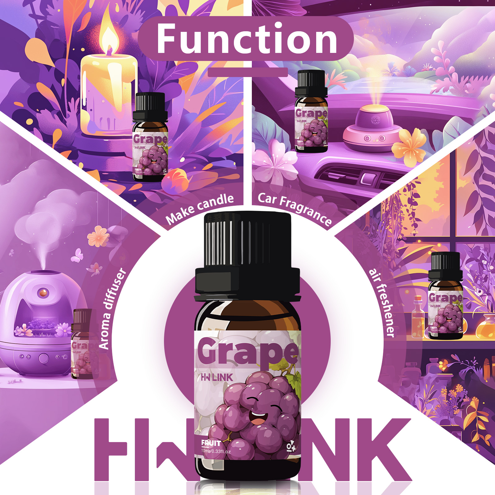 Grape Essential Oil 10ml  Grap - огляд і ціна Home Fragrance Flowers