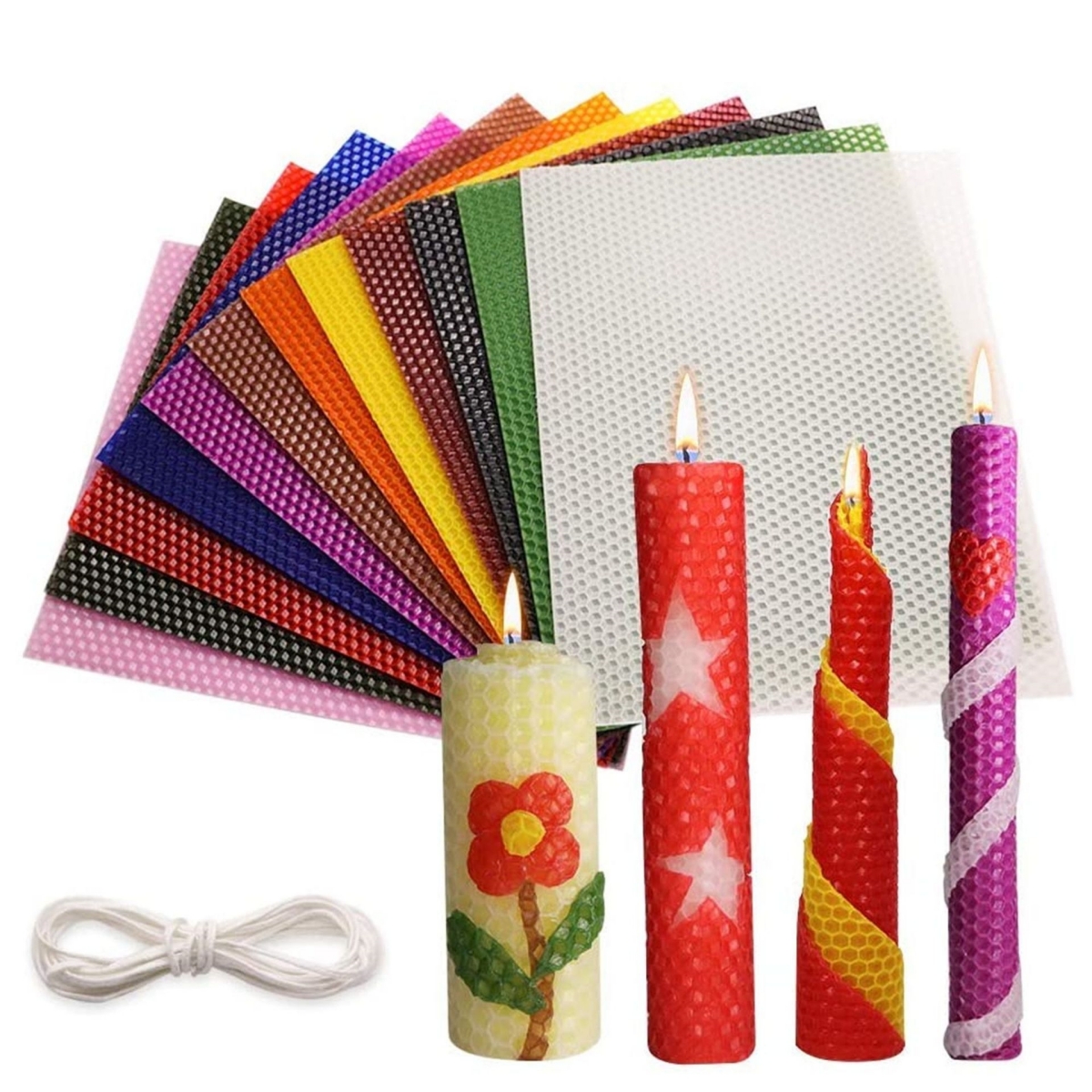 13pcs 20*20cm Color Beeswax Sh - огляд і ціна Beeswax Taper Candle