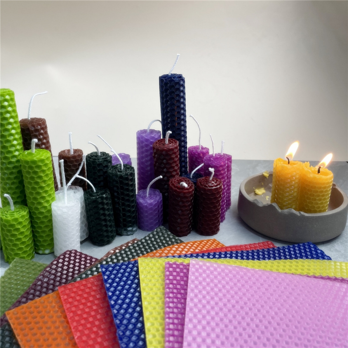 13pcs 20*20cm Color Beeswax Sh - огляд і ціна Beeswax Taper Candle