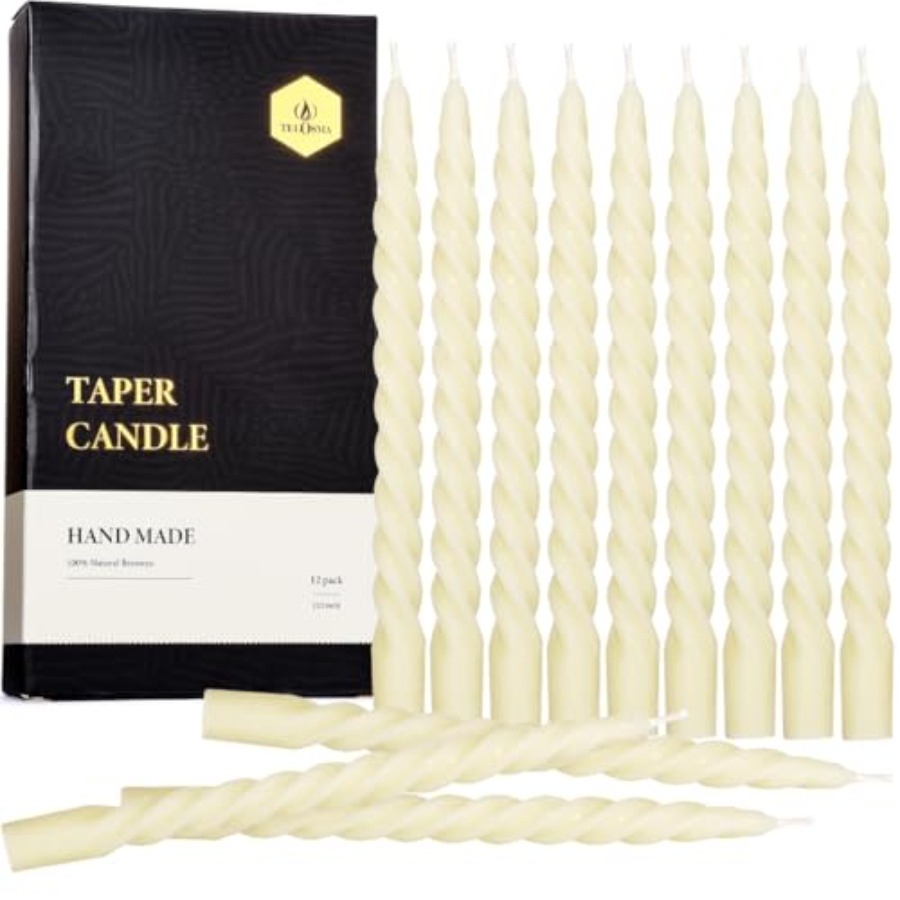 PCS Natural Beeswax Spiral Tap - огляд і ціна Beeswax Taper Candle