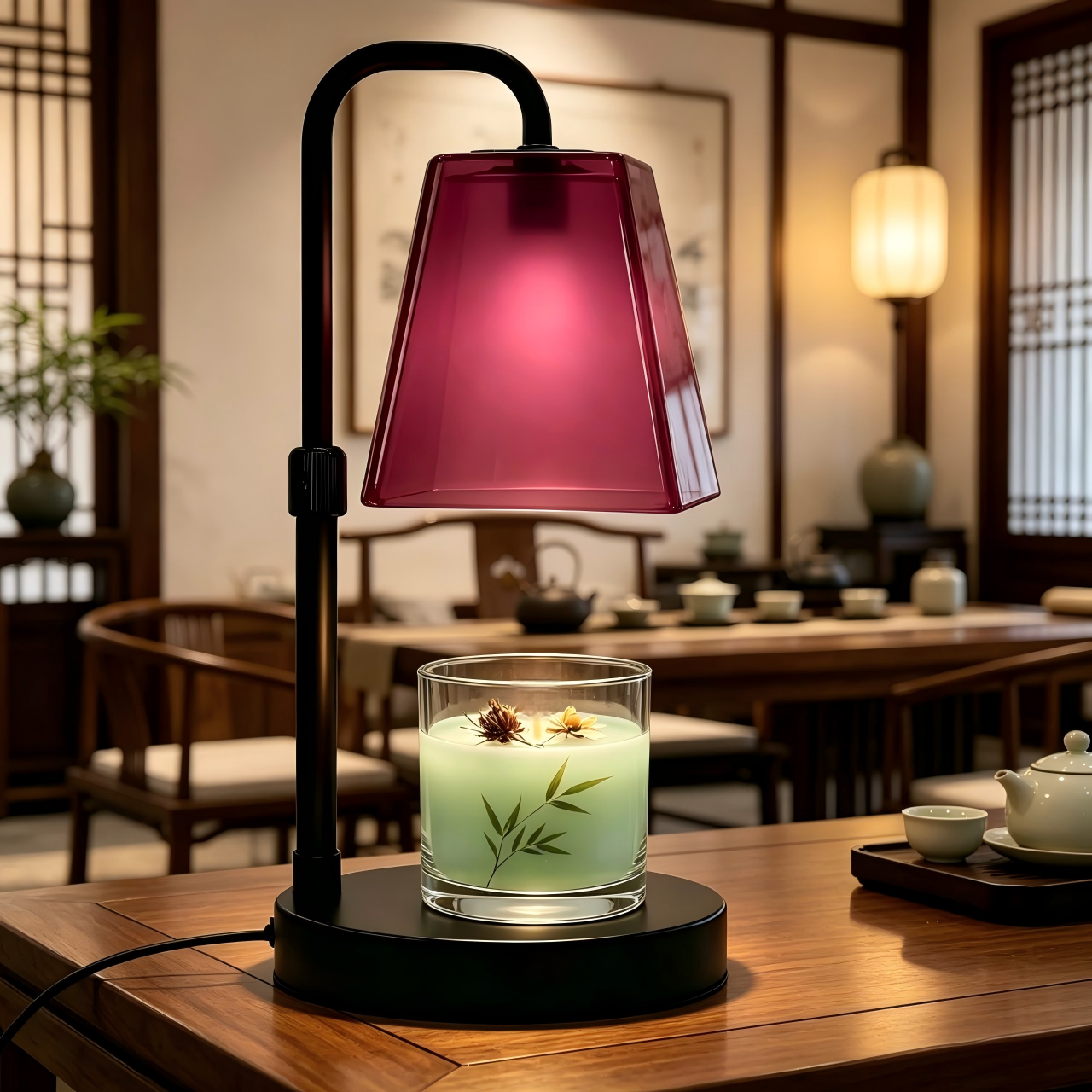 Rose Red Glass Candle Warmer L - огляд і ціна Home Fragrance No 4