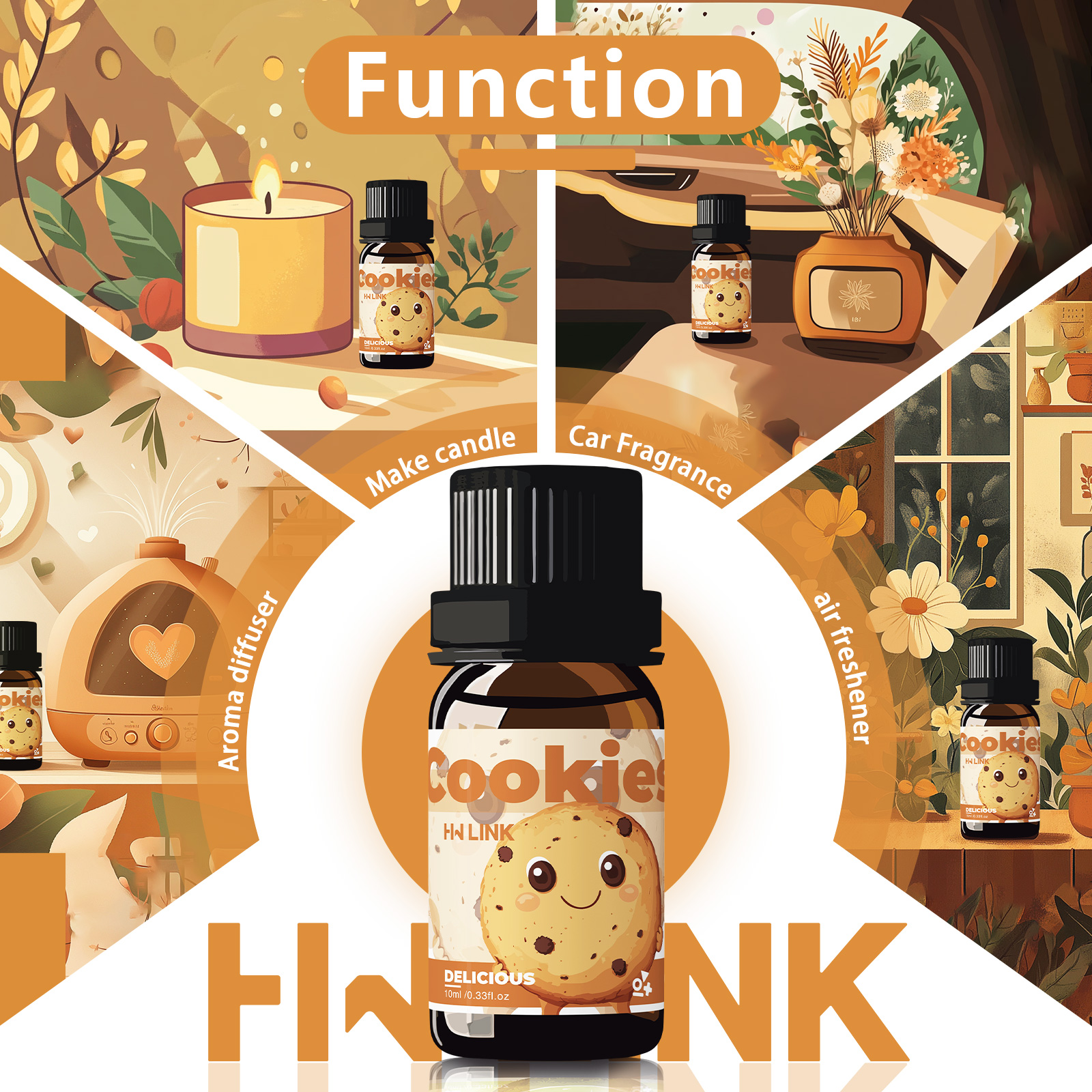 10ml Cookies Essential Oils  f - огляд і ціна Home Fragrance Gift