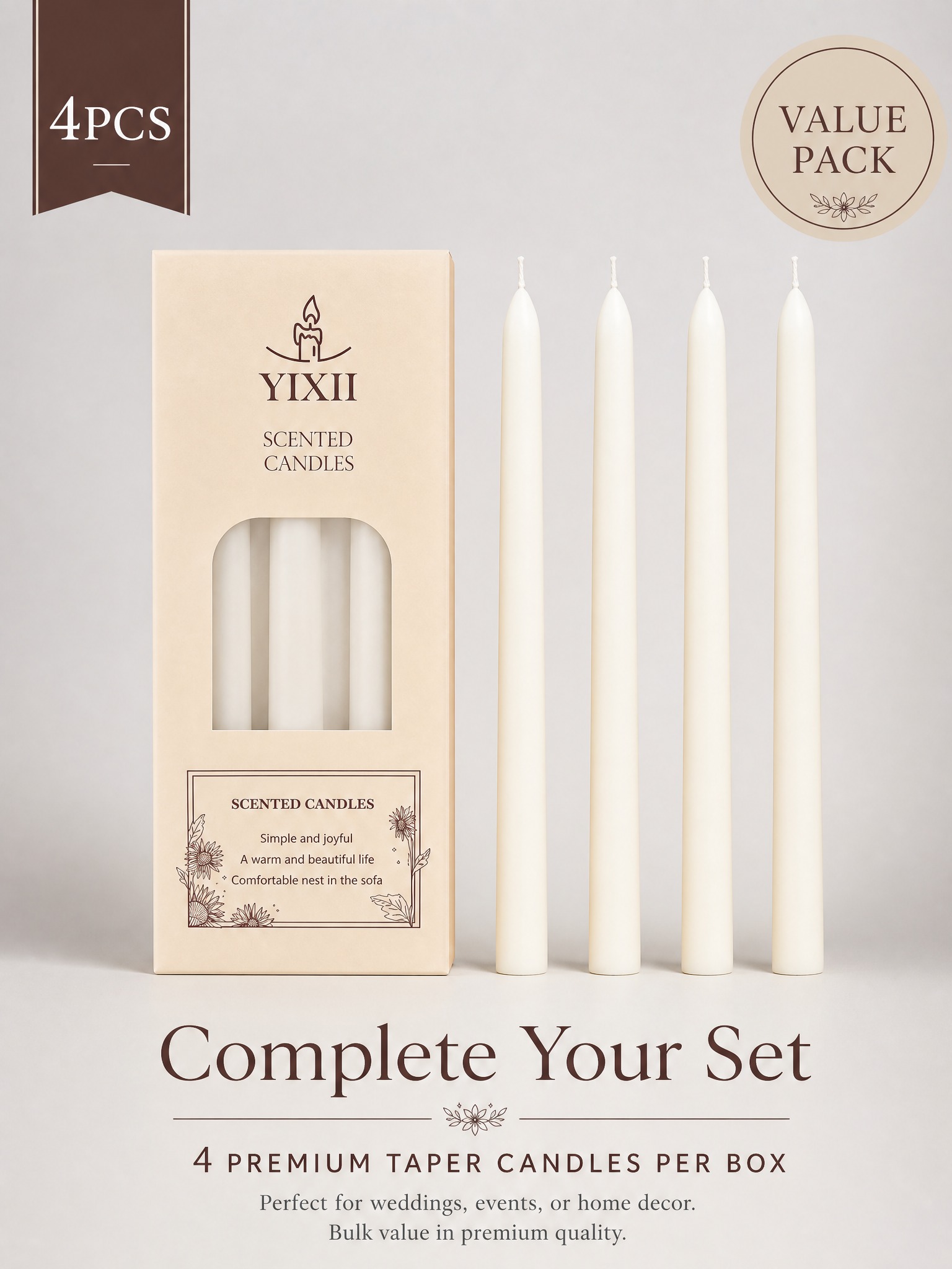 4 Pieces Vertical Striped Long - огляд і ціна Home Fragrance No 4