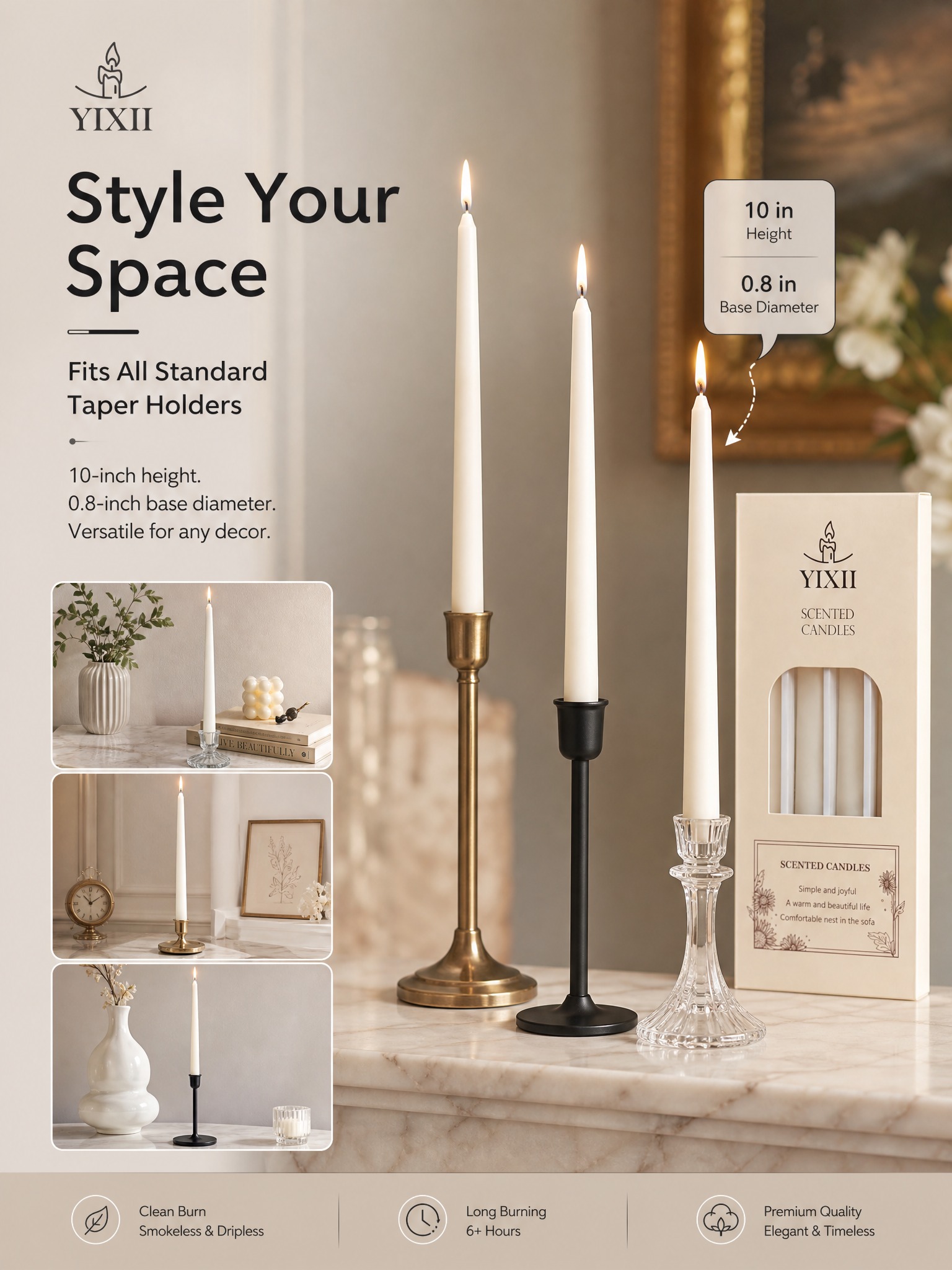 4 Pieces Vertical Striped Long - огляд і ціна Home Fragrance No 4