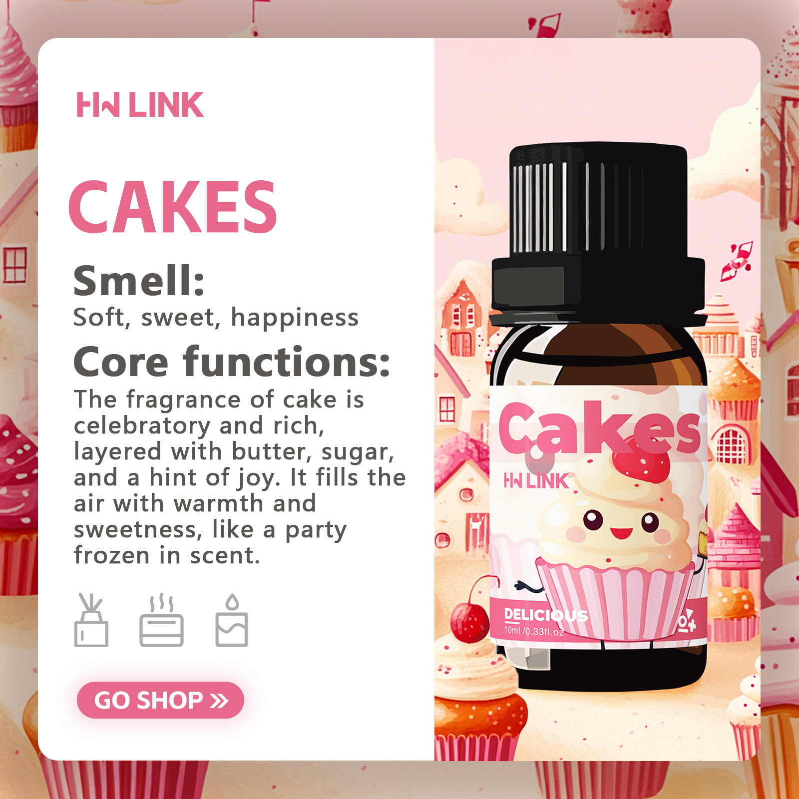 10ml Cakes Essential Oils  Can - огляд і ціна Home Fragrance Gift
