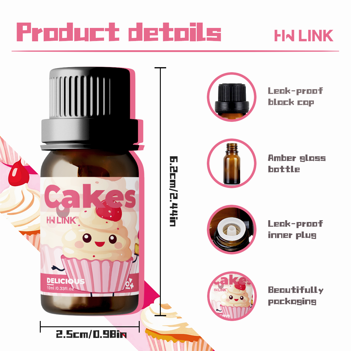 10ml Cakes Essential Oils  Can - огляд і ціна Home Fragrance Gift