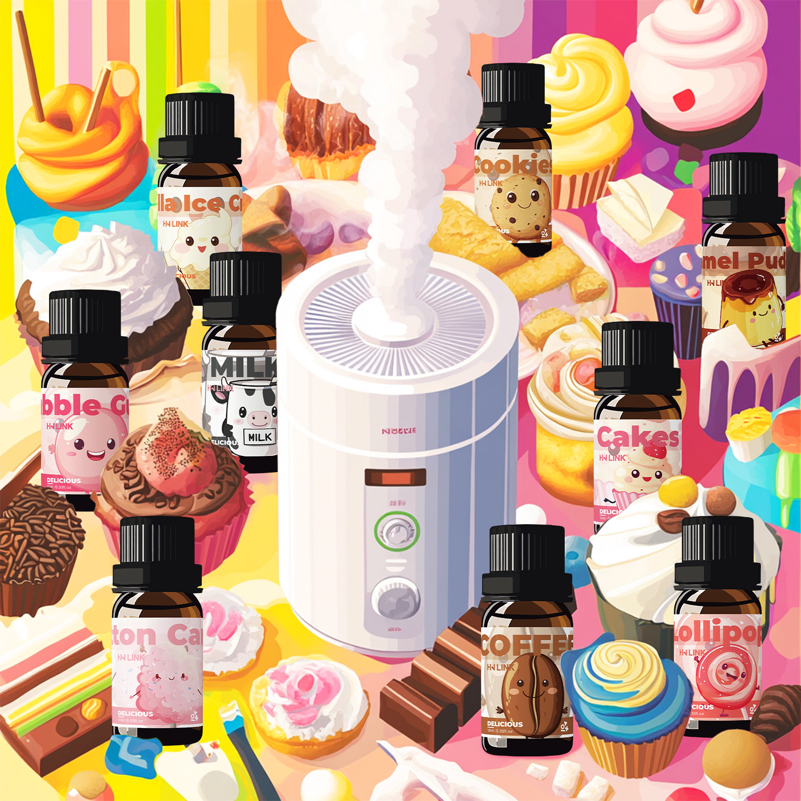 10ml Cakes Essential Oils  Can - огляд і ціна Home Fragrance Gift