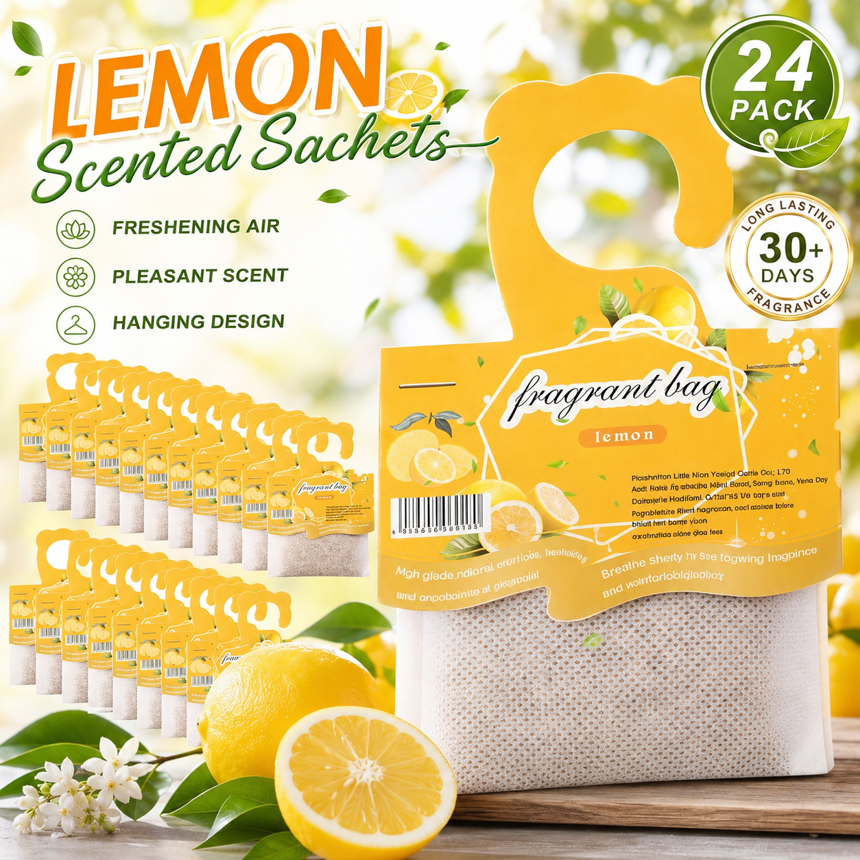 Hanging Lemon Scented Sachets, - огляд і ціна Home Fragrance Flowers
