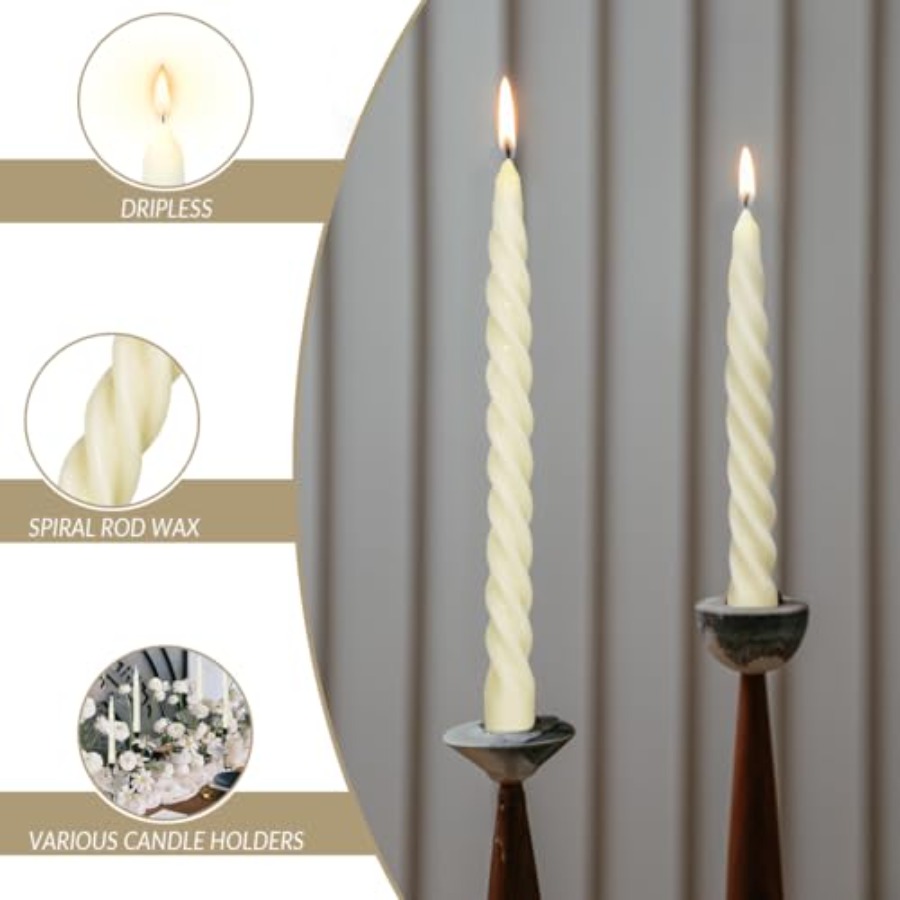 Beeswax Taper Candles Set of 4 - огляд і ціна Beeswax Taper Candle