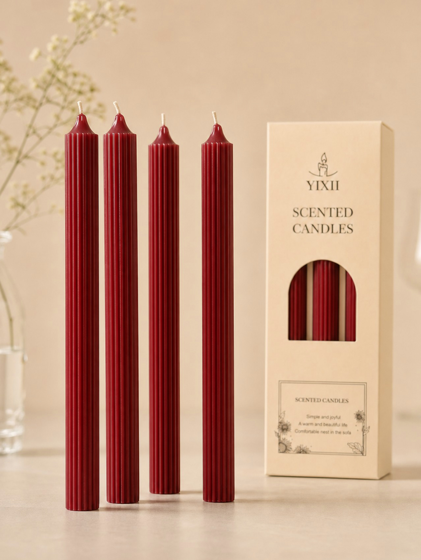 4pcs 25cm wine red aromatherap - огляд і ціна Home Fragrance No 4