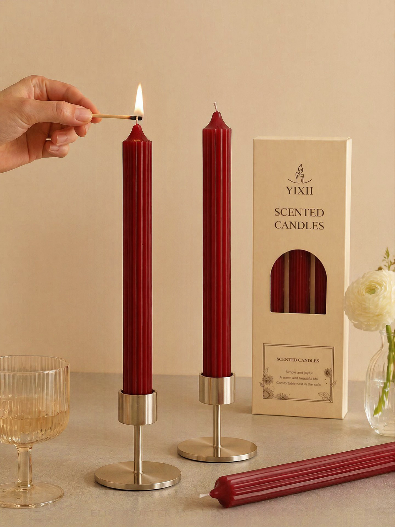 4pcs 25cm wine red aromatherap - огляд і ціна Home Fragrance No 4