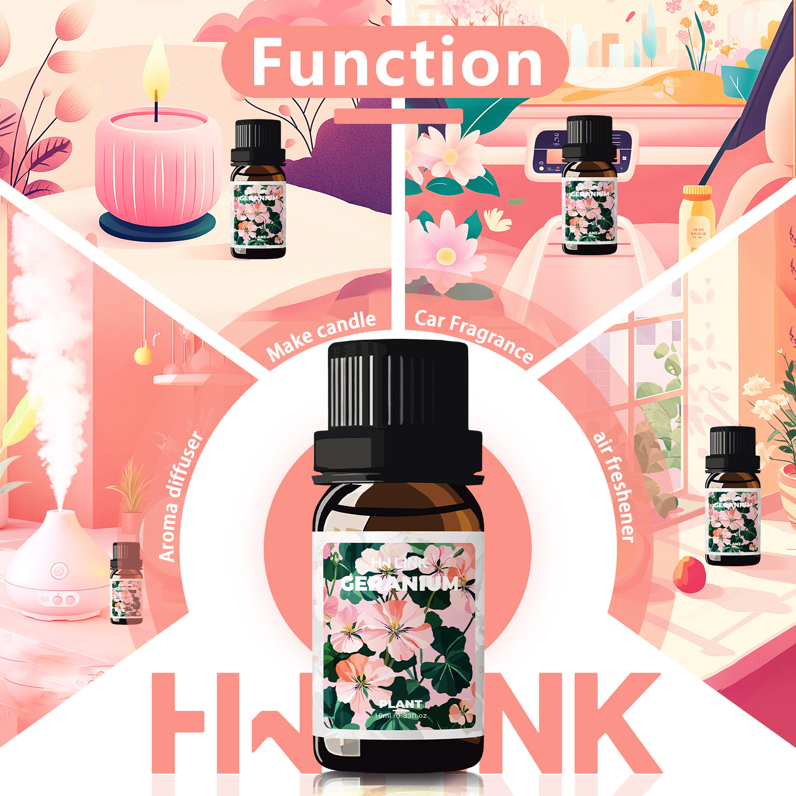 Geranium Essential Oil 10ml 10 - огляд і ціна Home Fragrance Gift