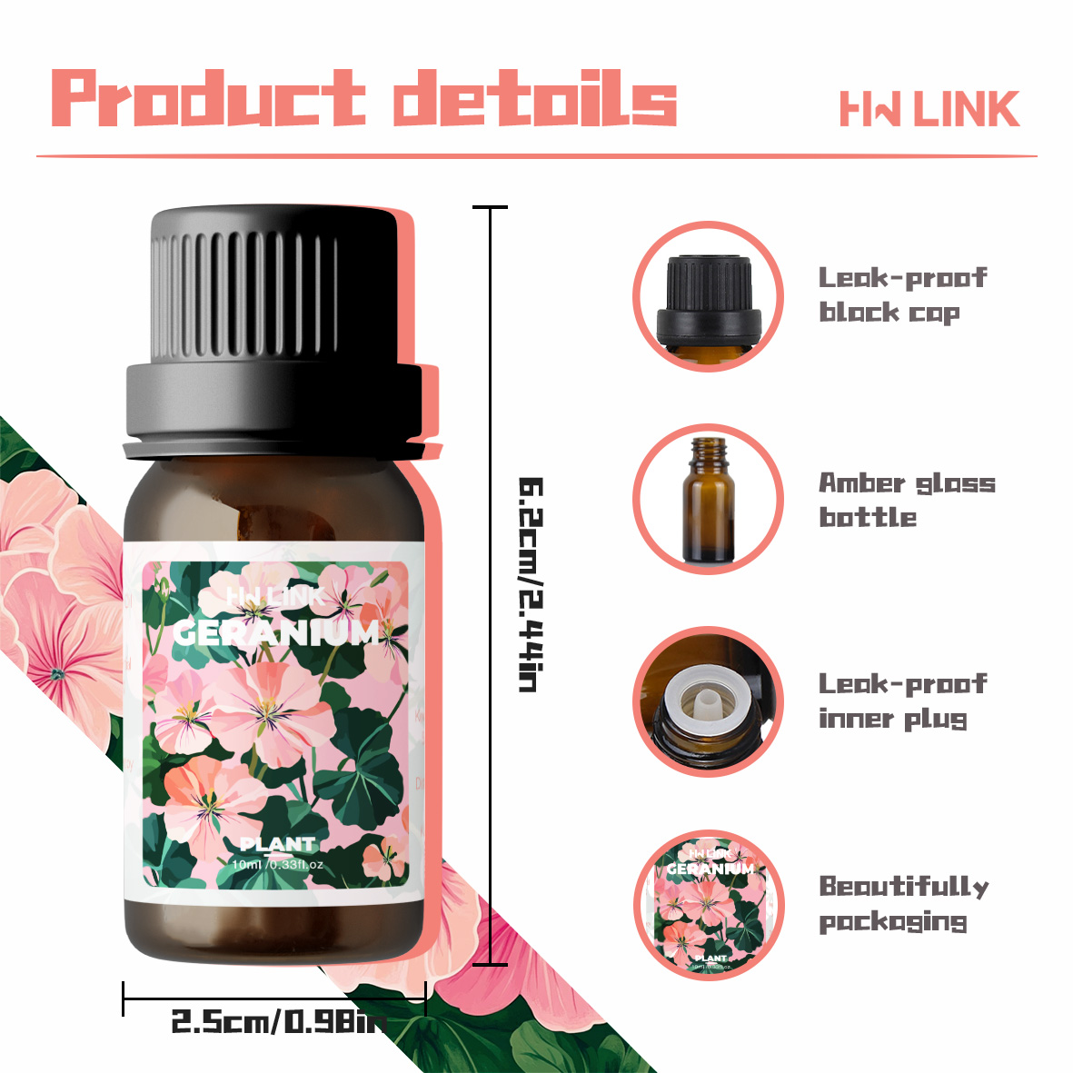 Geranium Essential Oil 10ml 10 - огляд і ціна Home Fragrance Gift