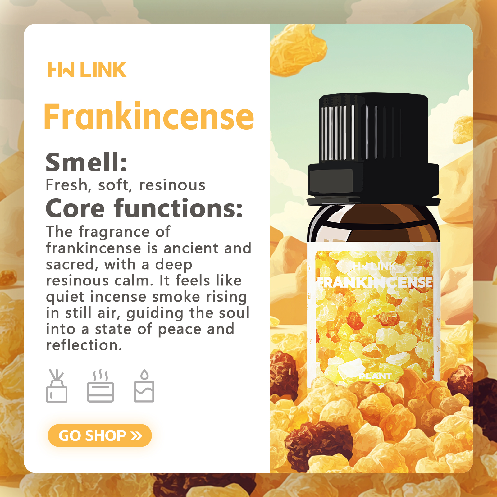 Frankincense Essential Oil 10m - огляд і ціна Home Fragrance Gift