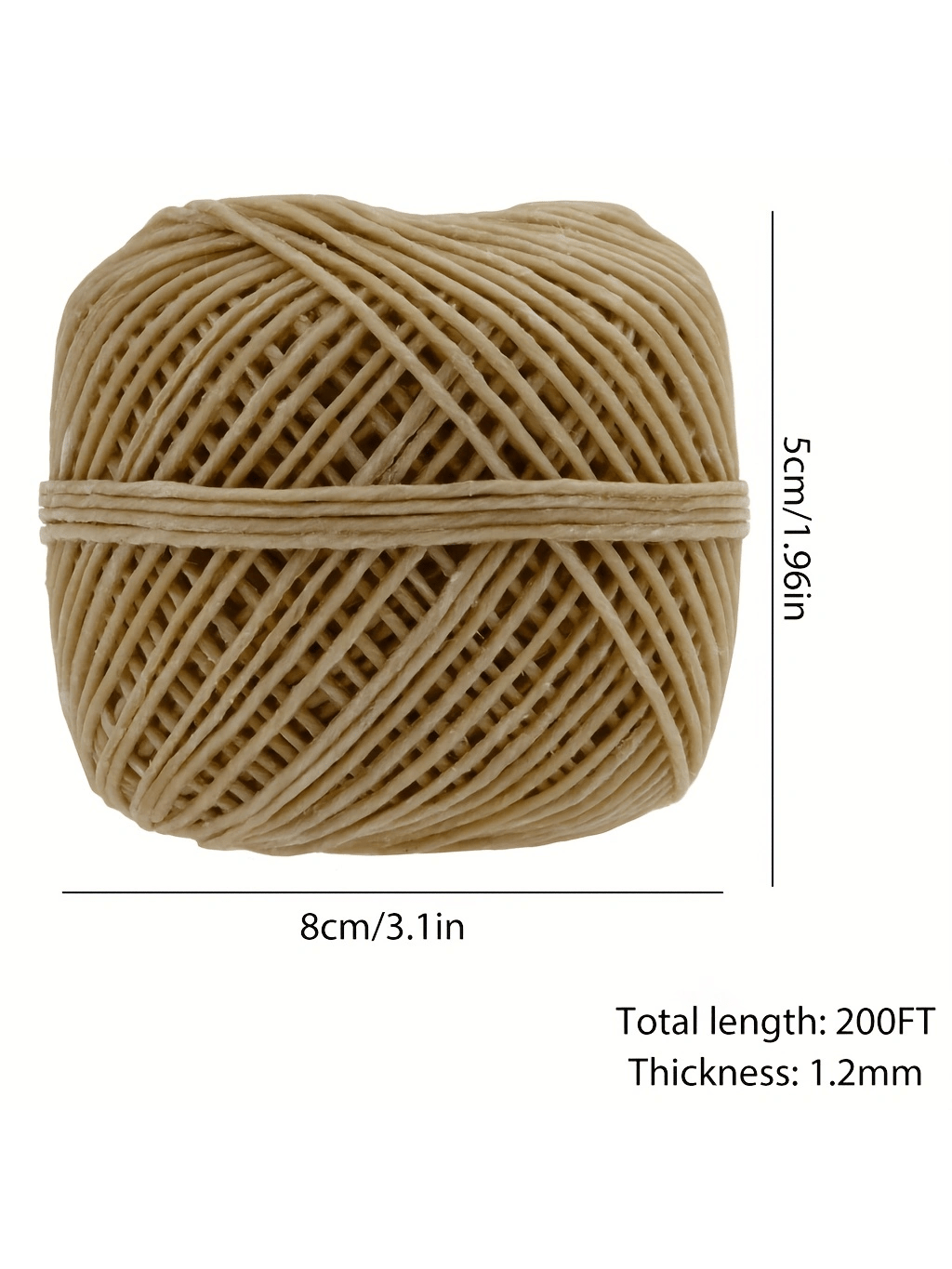 200 in Hemp Wick, Hemp Wick Co - огляд і ціна Beeswax Taper Candle