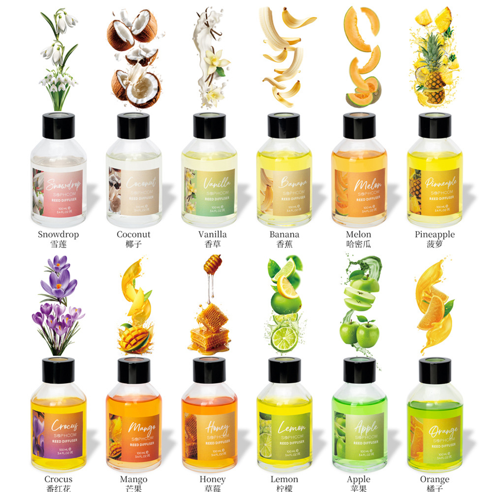 100ml Floral Fruity Reed Diffu - огляд і ціна Home Fragrance Long Lasting